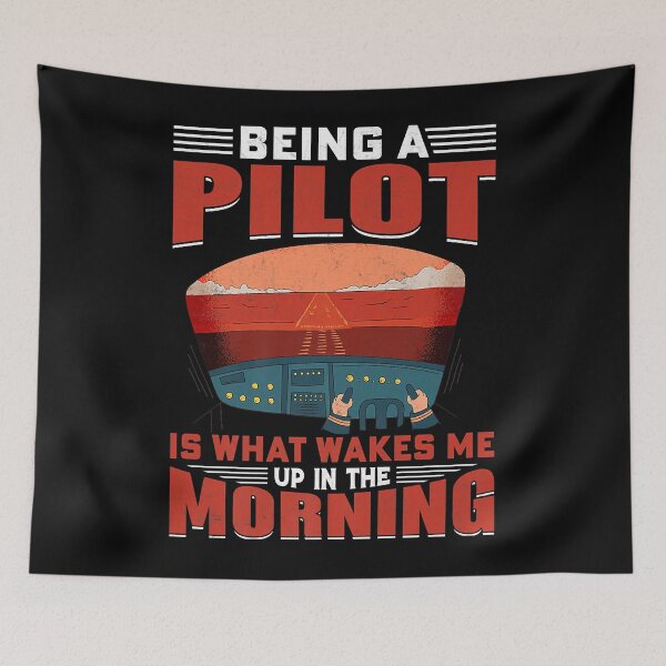 Item preview, Being Pilot Wakes Me In Morning Airplane Aviation Graphic  designed and sold by clarettaycbh.