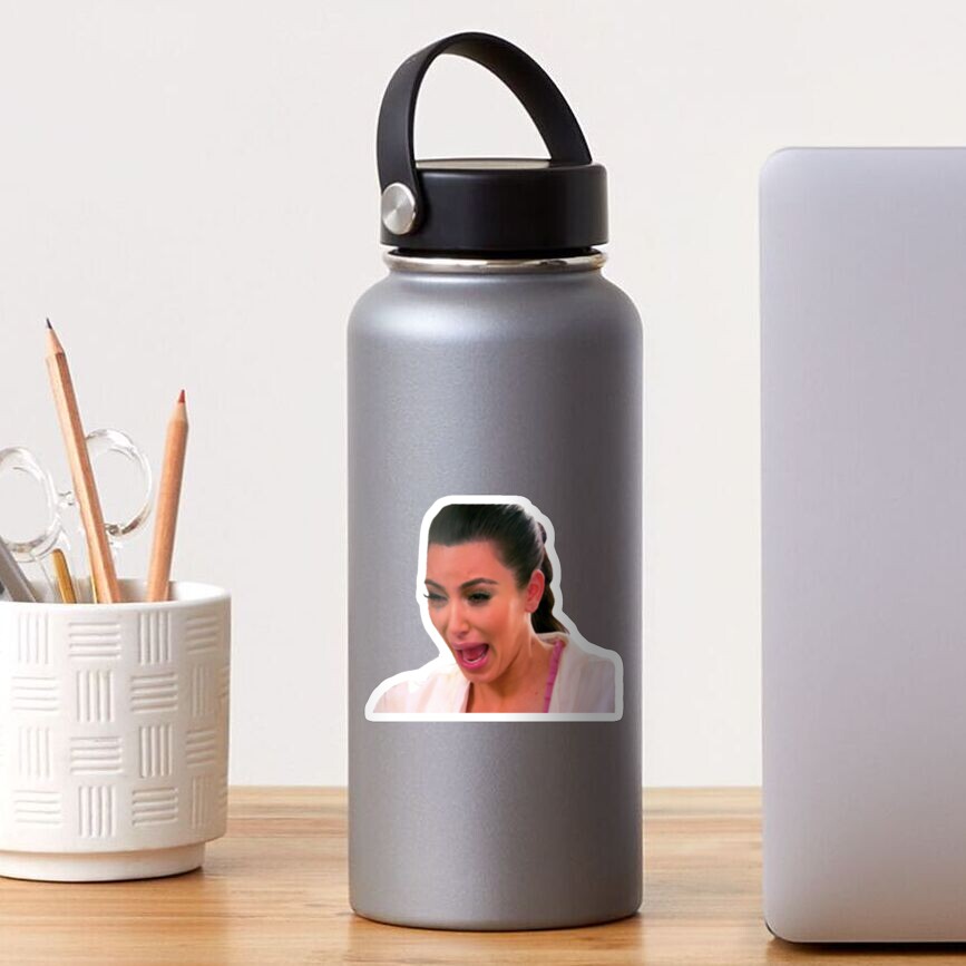 Ugly Kim Crying Face Sticker
