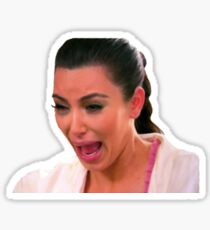 Ugly Kim Crying Face Sticker