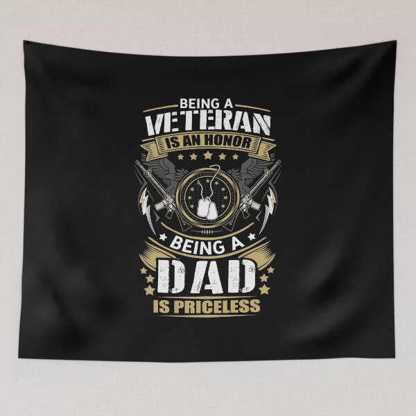 Item preview, Being A Veteran Is An Honor Being A Dad Is Priceless Father's Day designed and sold by kryshlomackv25.