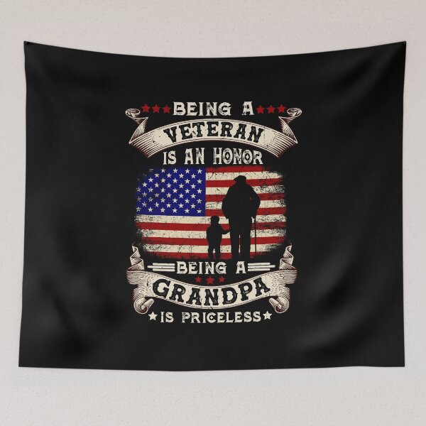 Item preview, Being A Veteran Is An Honor Being A Grandpa Is Priceless designed and sold by kryshlomackv25.