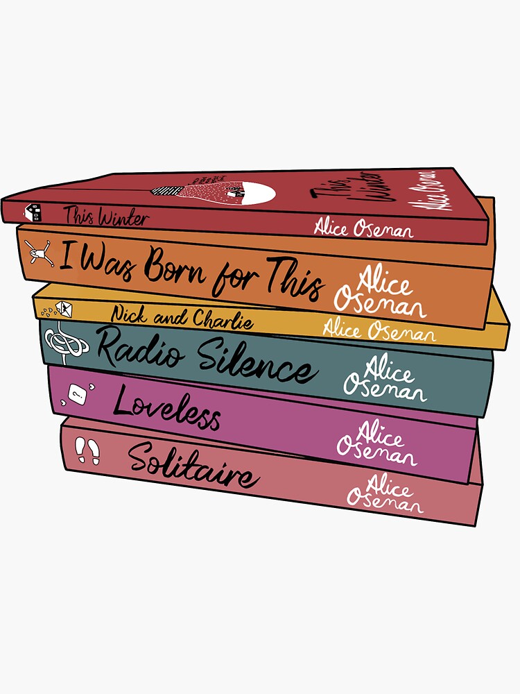 "Alice Oseman stand alone book collection rainbow order" Sticker for