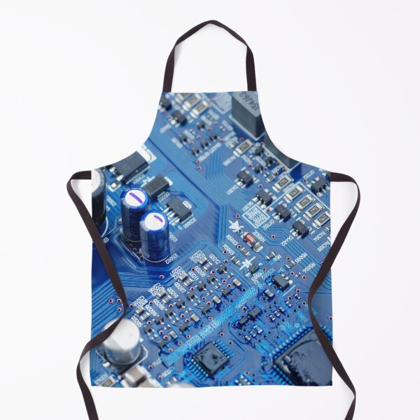 Item preview, Blue Printed Circuit Board PCB trace lines technology art designed and sold by EngineersArt.