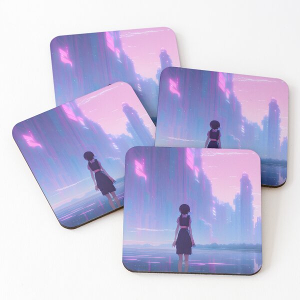 Item preview, Girl in the big city - anime wallpaper designed and sold by MichelangeloAI.