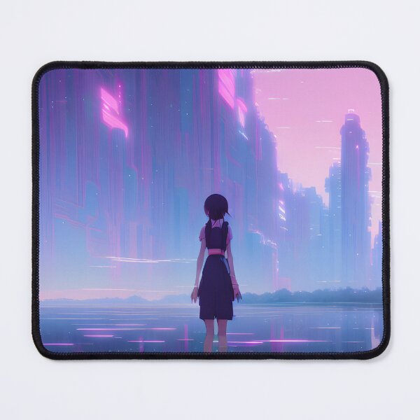 Item preview, Girl in the big city - anime wallpaper designed and sold by MichelangeloAI.