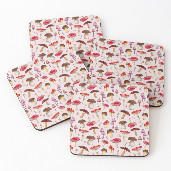 Item preview, Colorful Hand Drawn Mushroom Pattern Fungi Texture designed and sold by SoccaTamam.