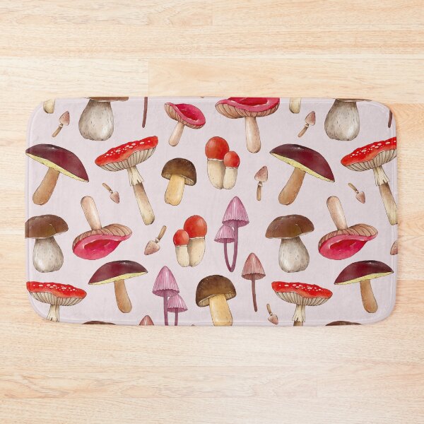 Item preview, Colorful Hand Drawn Mushroom Pattern Fungi Texture designed and sold by SoccaTamam.