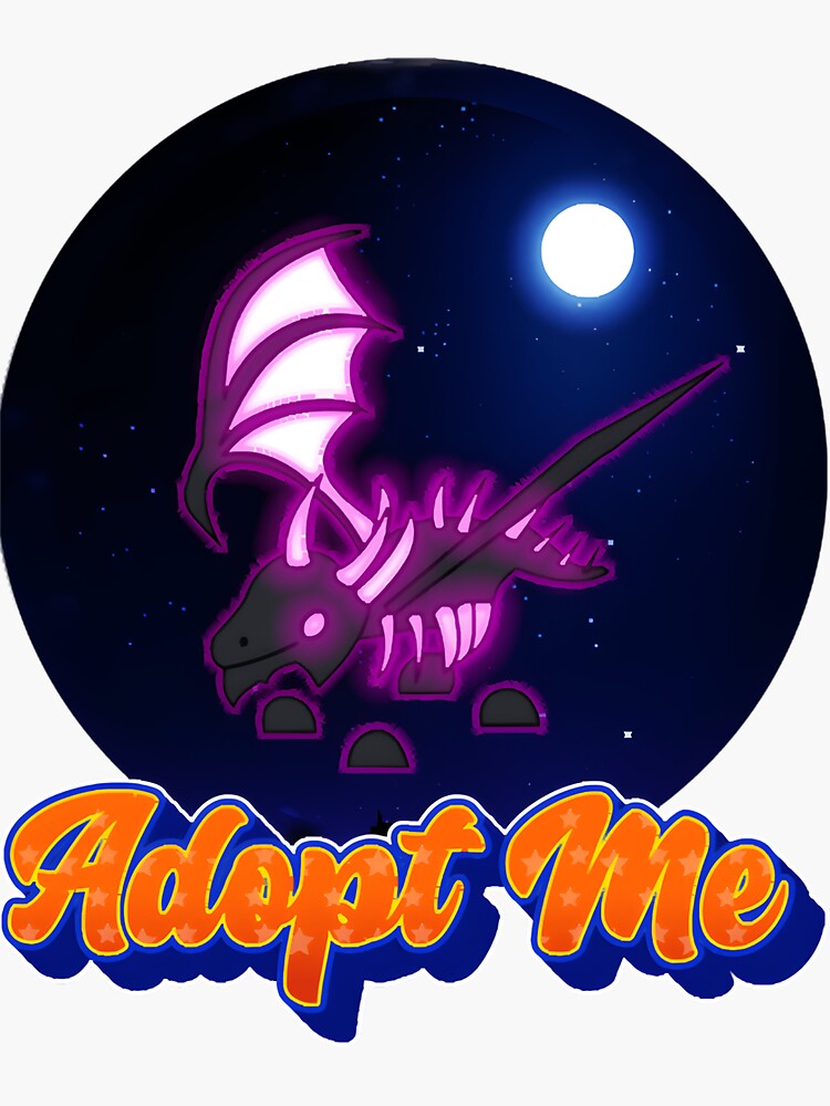 "Adopt Me Neon Shadow Dragon Classic " Sticker for Sale by siyasiwelex