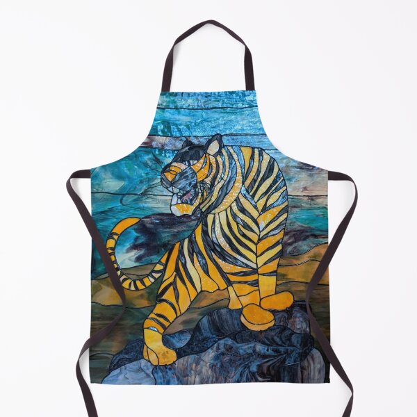 Item preview, Tiger Stained Glass Window | Tiger Printed | Tiger Art Graphic | Tiger Japanese Art designed and sold by KonnichiwaStore.