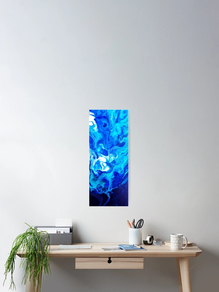Thumbnail 2 of 3, Poster, Abstract Blues designed and sold by RAdley21.