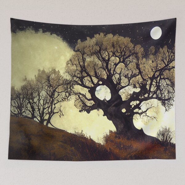Item preview, White Leaved Oaks on hill at night designed and sold by RileyKyler.
