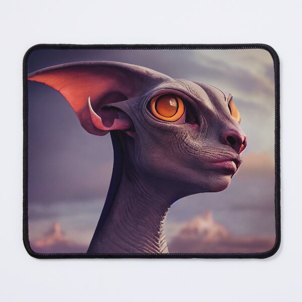 Item preview, Strange and mysterious alien creature, mix of cat and sphinx designed and sold by ART NeuroSmARTxx.