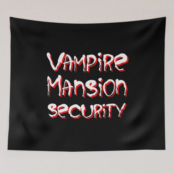Item preview, Vampire Mansion Security| Funny Halloween Costume| Security Guard| Horror Typography designed and sold by Artventurous.