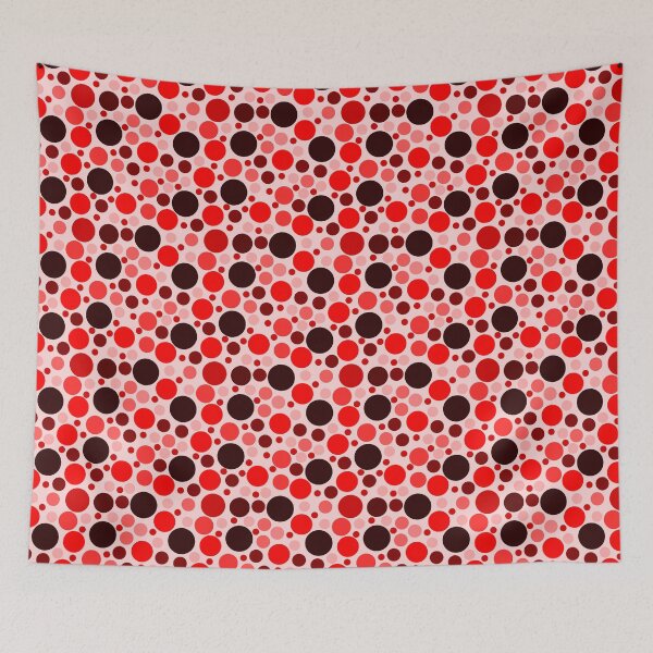 Item preview, Kusama Japanese Geometric Pop Art Red Pink Burgundy Psychedelic Dots designed and sold by YounitedArt.