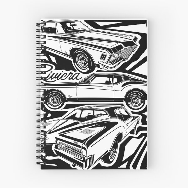 Item preview, Illustration Buick Riviera 1971 - Muscle car - USA designed and sold by SketchNinja.