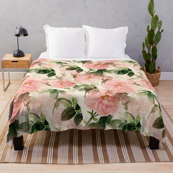 Item preview, Vintage Victorian Floral Pink Roses Leaves Luxury Petals designed and sold by YounitedArt.