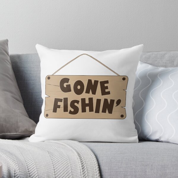 Fishing throw outlet pillows