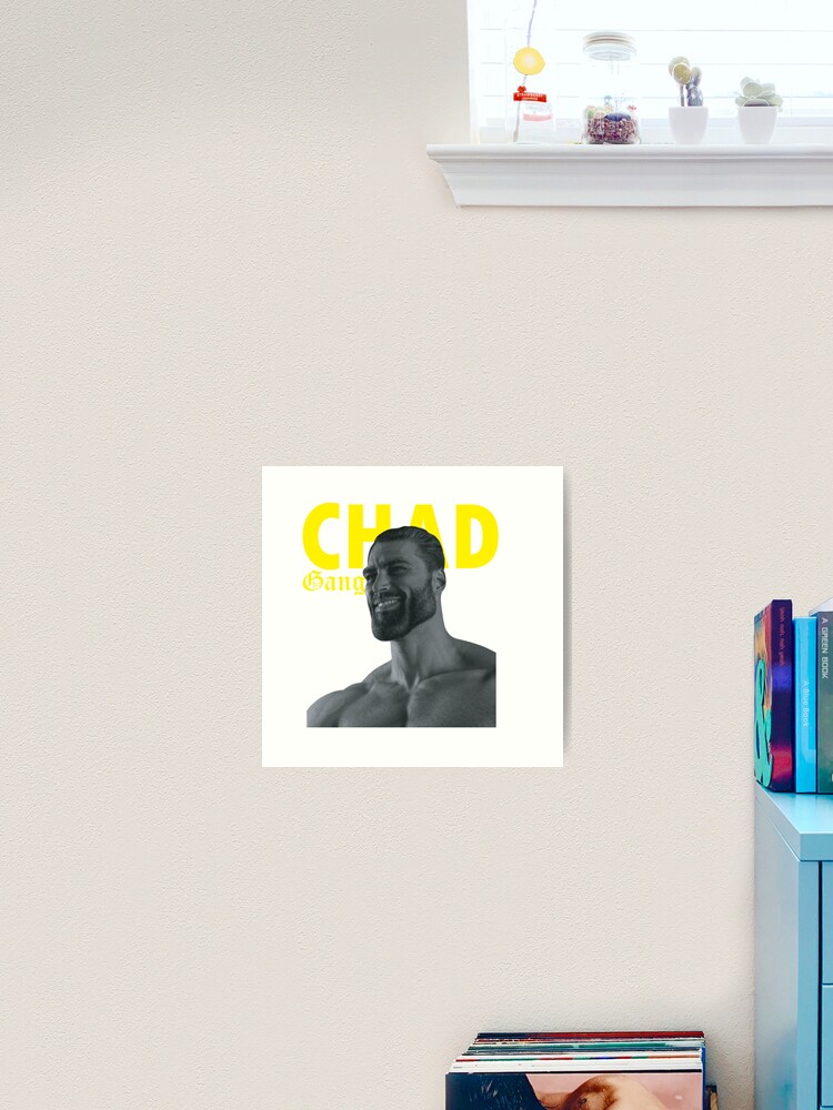 giga chad meme Poster for Sale by redbubblejo