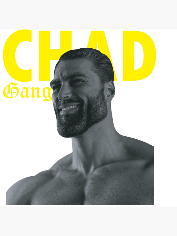 blonde chad, yes chad meme, twitter giga chad meme Active Photographic  Print for Sale by VirginForestSho