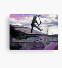 Deck Grab Champion - Stunt Scooter Art Metal Print