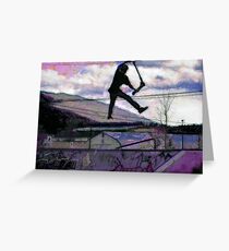 Deck Grab Champion - Stunt Scooter Art Grußkarte
