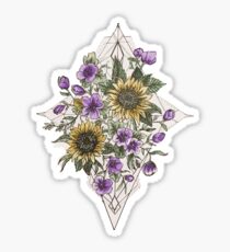 Geometrische Sonnenblume-Muster Sticker