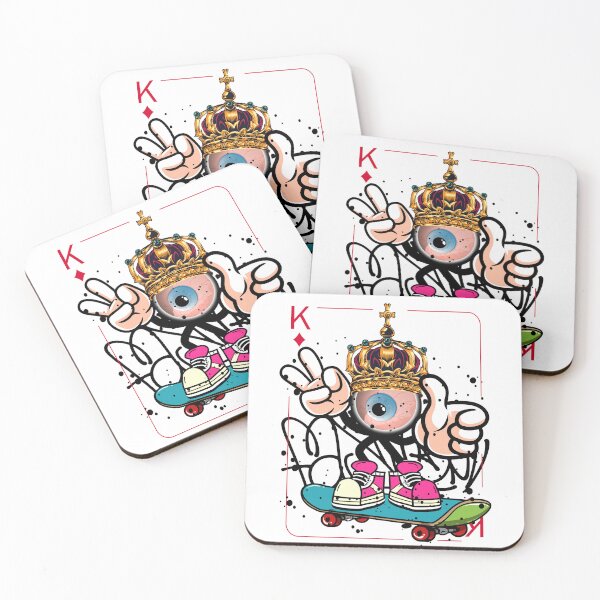 Item preview, Red King Skateboard Monster Graffiti Street Art designed and sold by NobuCollections.