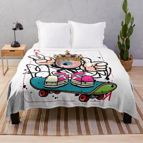Item preview, Red King Skateboard Monster Graffiti Street Art designed and sold by NobuCollections.