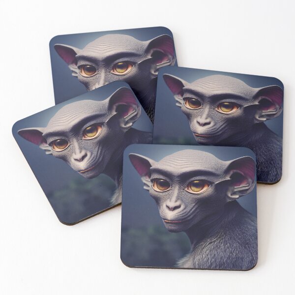 Item preview, Strange and mysterious alien creature, mix of monkey, cat and sphinx designed and sold by ART NeuroSmARTxx.