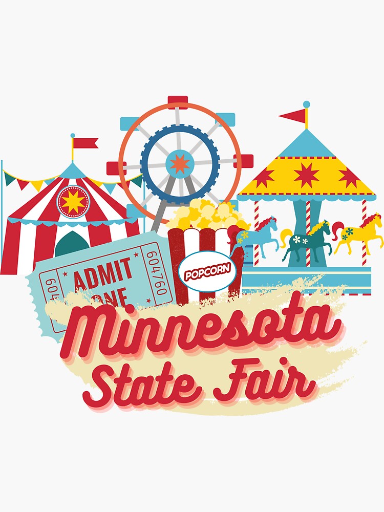 "Minnesota state fair, Ferris wheel, Carousel" Sticker for Sale by