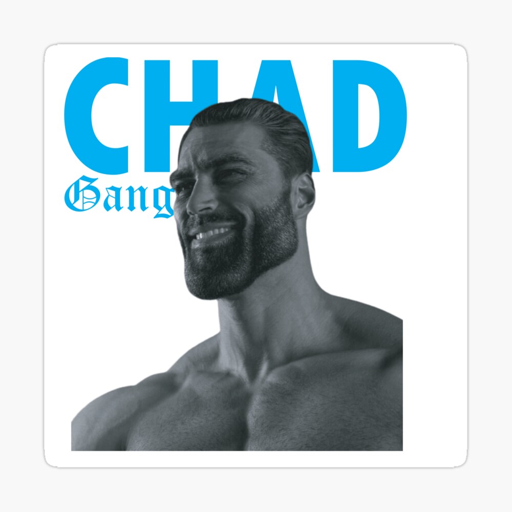 blonde chad, yes chad meme, twitter giga chad meme Active Poster