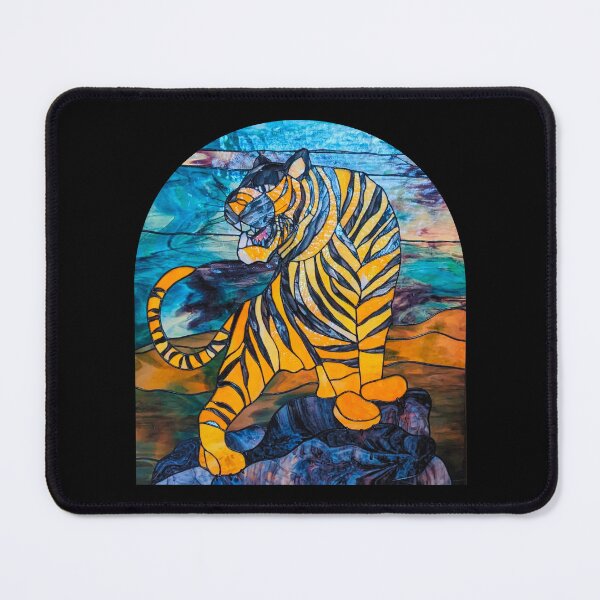 Item preview, Tiger Stained Glass Window | Tiger Printed | Tiger Art Graphic | Tiger Japanese Art designed and sold by KonnichiwaStore.