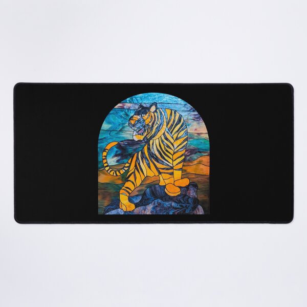 Item preview, Tiger Stained Glass Window | Tiger Printed | Tiger Art Graphic | Tiger Japanese Art designed and sold by KonnichiwaStore.