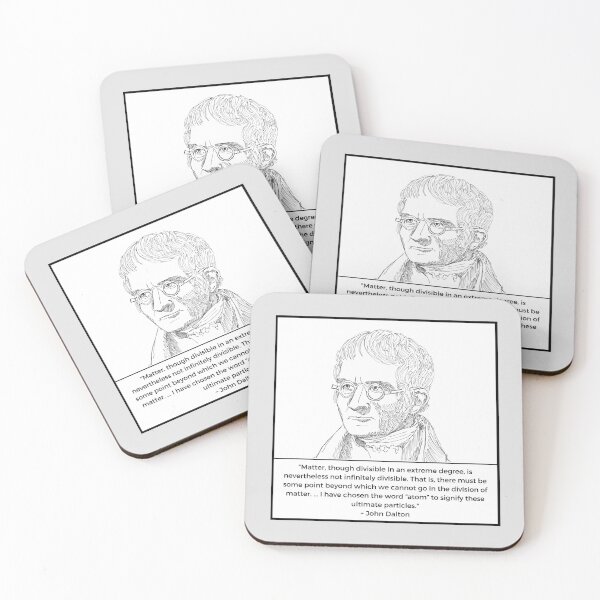 Item preview, John Dalton scientist illustration quotes designed and sold by KennyLucky.