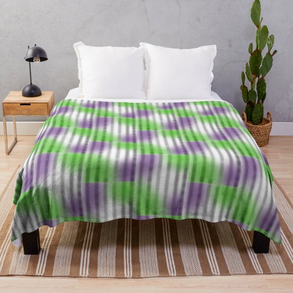 Item preview, Beetle purple green black and white juice stripes diagonal illusion  designed and sold by system51.