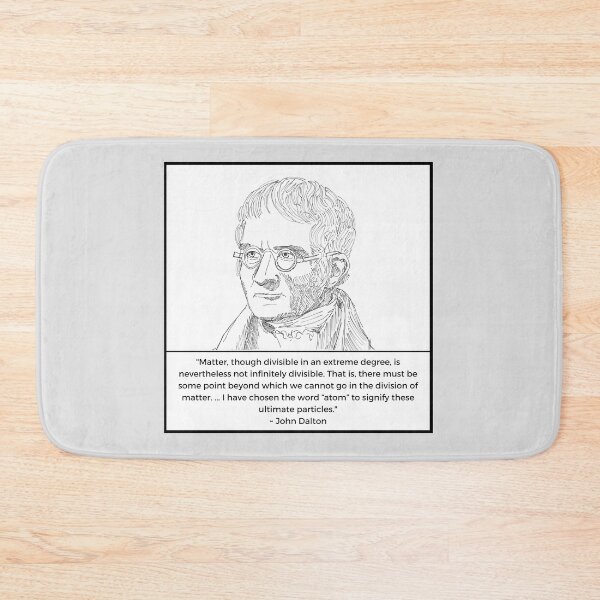 Item preview, John Dalton scientist illustration quotes designed and sold by KennyLucky.