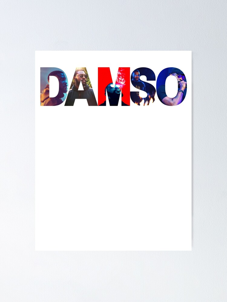 Poster avec l'œuvre « Damso Wanted » de l'artiste OnePieceSHOP