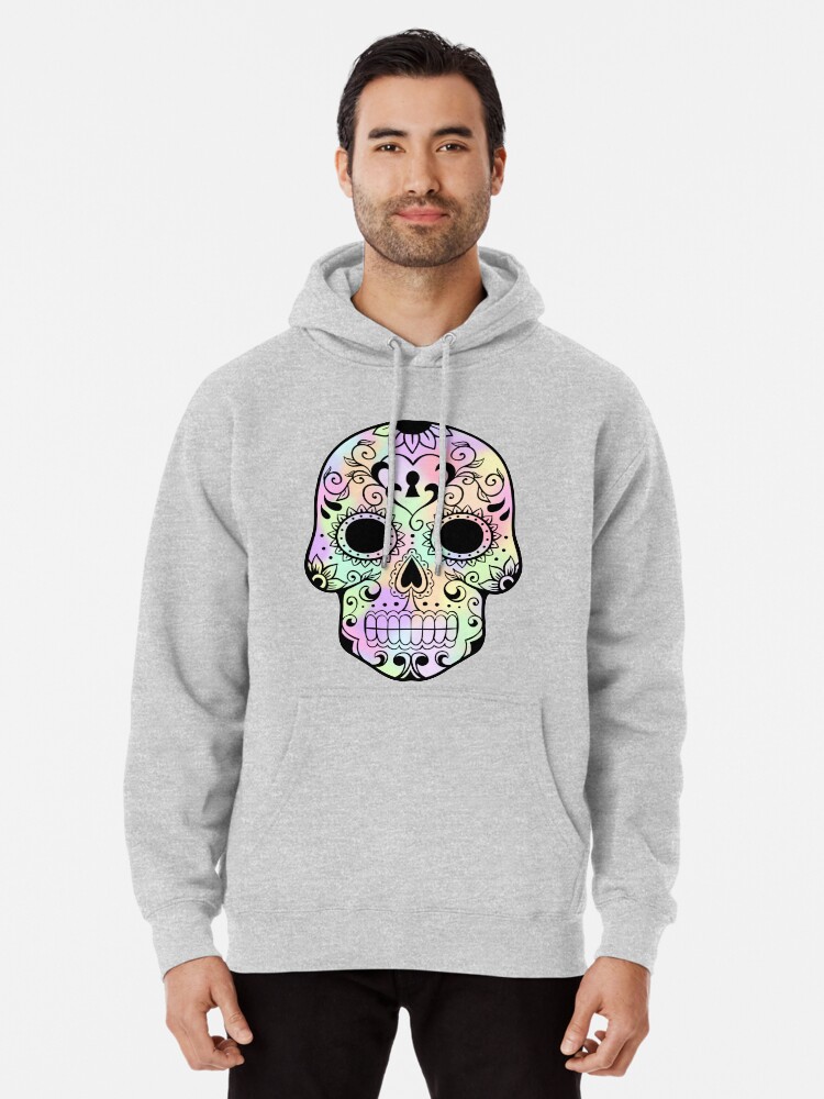 tie dye skull hoodie