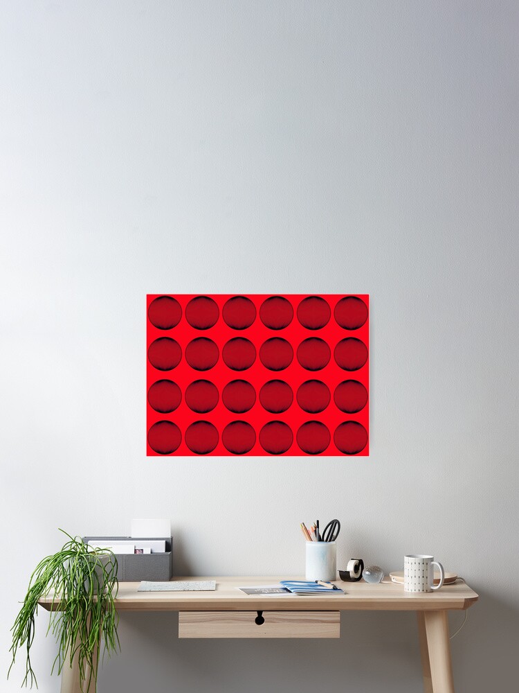 Thumbnail 2 of 3, Poster, Red Round Obsession designed and sold by IdeaJones.