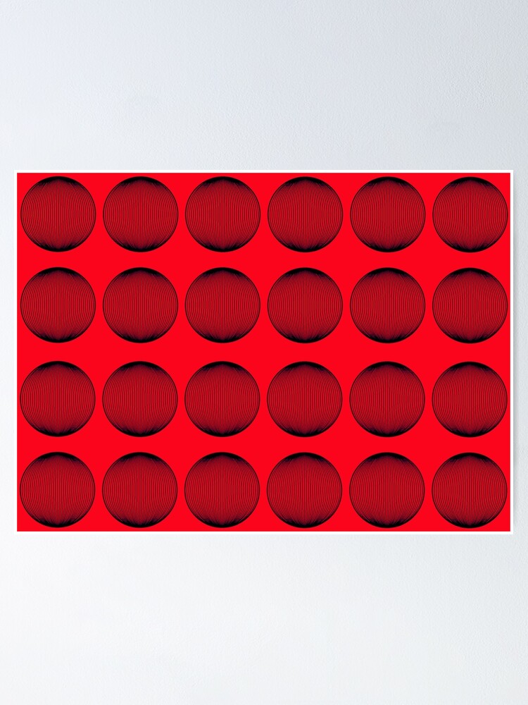 Thumbnail 1 of 3, Poster, Red Round Obsession designed and sold by IdeaJones.