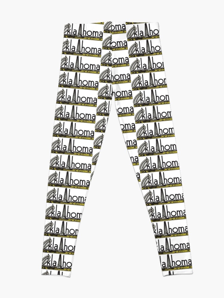 Alternate view of Oklahoma Vintage Travel Decal 2 Leggings