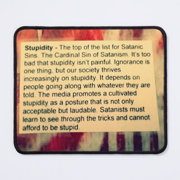 Item preview, stupidity is a cardinal sin designed and sold by weirdove.
