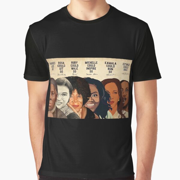 Item preview, Kamala Harris Black History Month - Harriet Led So, Rosa Could Sit So, Ruby Could Walk So, Michelle Could Inspire So designed and sold by HappyGrandmaUB.