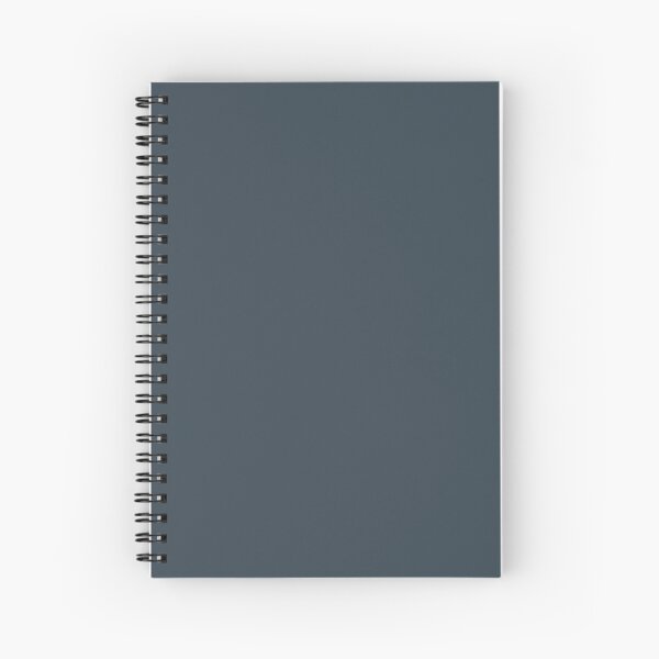 PLAIN CHARCOAL GREY PLAIN CHARCOAL GRAY-100 GREY AND BLACK SHADES ON OZCUSHIONS ON ALL PRODUCTS Spiral Notebook