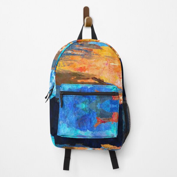 Item preview, Sunset At The Jetty Colorful Landscape Beach Art designed and sold by Sharon Cummings Art.