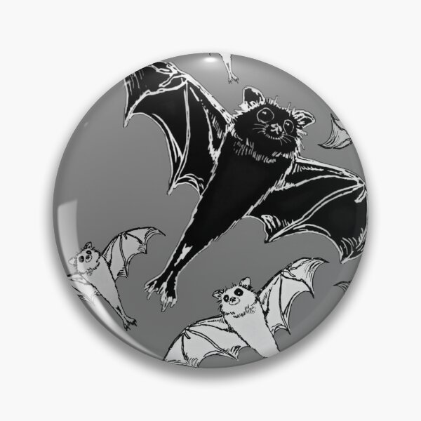 Item preview, cute repeating pattern | adorable Halloween bats flying | black, grey, white | trick or treat designed and sold by DigitalEurydice.
