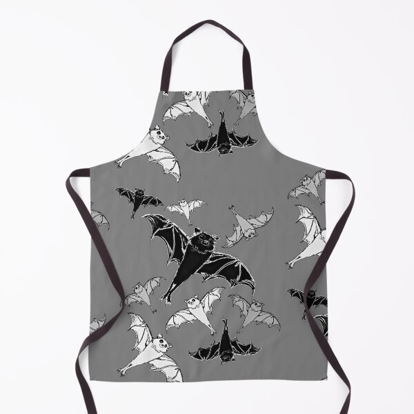 Item preview, cute repeating pattern | adorable Halloween bats flying | black, grey, white | trick or treat designed and sold by DigitalEurydice.