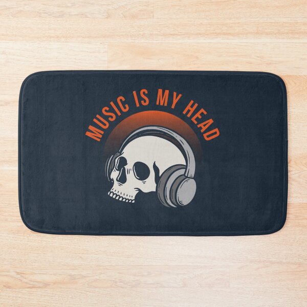Item preview, Music Lover Skull Illustration designed and sold by rukurustudio.