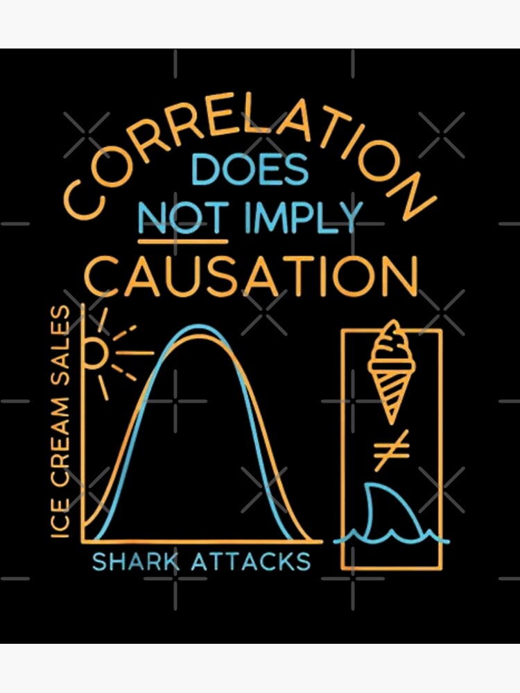 "correlation does not imply causation " Poster for Sale by Lion9u9
