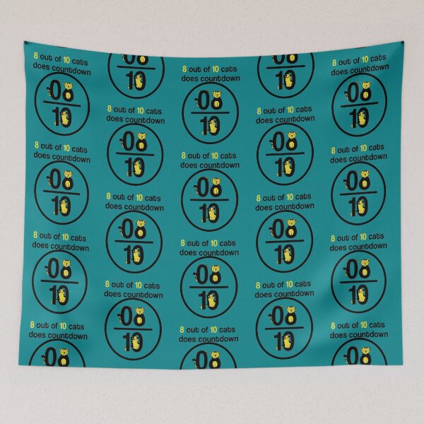 Item preview, 8 out of 10 cats does countdown  cute cats designed and sold by CardsNeverFails.